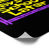 100日の学校100日後教え ポスター (角)