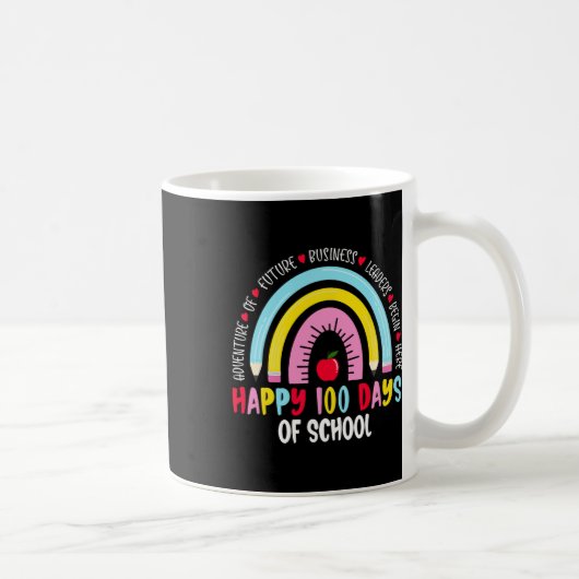 100日の学校100日目の幸せ コーヒーマグカップ (右)