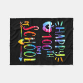 100日の学校100日目先生 フリースブランケット (正面(横))