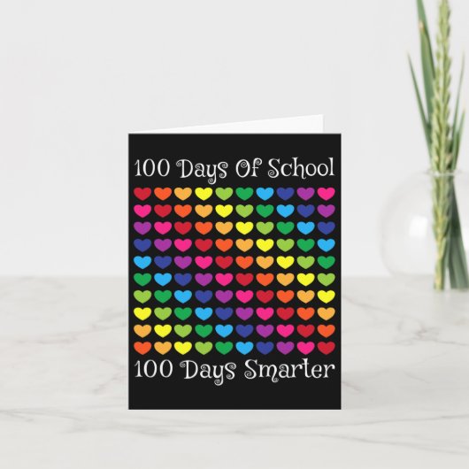 100日の学校100日頭が切れるハートラブボーイ カード (正面)