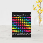 100日の学校100日頭が切れるハートラブボーイ カード (黄色い花)