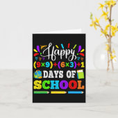 100日の学校100番目の数式先生子 カード (黄色い花)