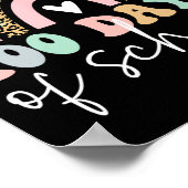 100日の学校100th日レインボー先生キッズ ポスター (角)