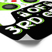 100日の学校3年生ビデオゲーマー学生T ポスター (角)