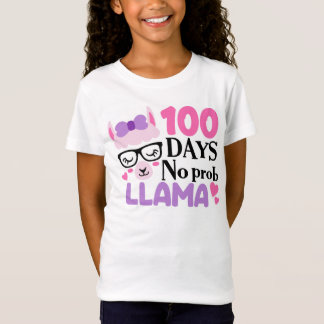100日の学校 – No Prob Llama Tシャツ