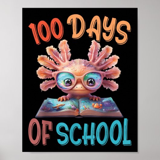 100日の学校Axolotl海100日 ポスター (正面)