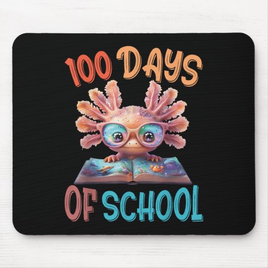100日の学校Axolotl海100日 マウスパッド (正面)