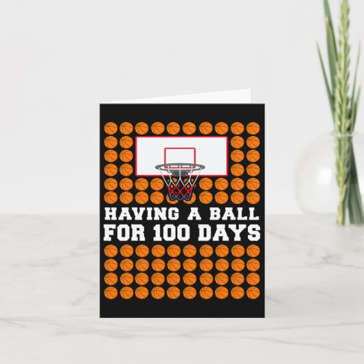 100日の学校Bysketll 100th Day Gift For Boy カード (正面)