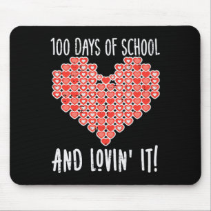 100日の学校Lovin Itハートバレンタインデー マウスパッド