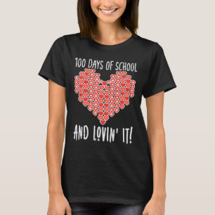100日の学校Lovin Itハートバレンタインデー Tシャツ