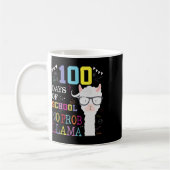 100日の学校No Problem Llama 100th Day Achi コーヒーマグカップ (左)