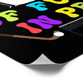 100日の学校PE先生ジムコーチPhys Te ポスター (角)