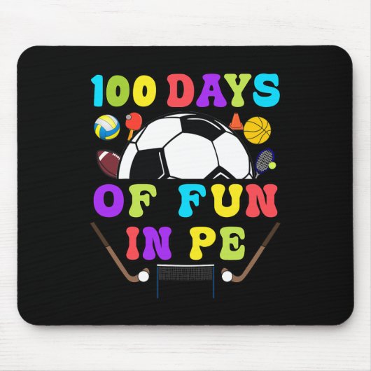 100日の学校PE先生ジムコーチPhys Te マウスパッド (正面)