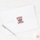 100日の学校PE先生100日フィッター ラウンドシール (封筒)