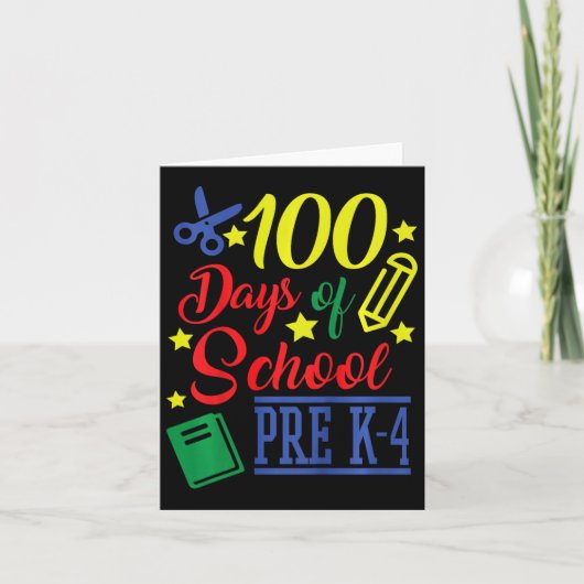 100日の学校Pre-k 4 カード (正面)