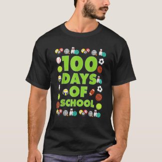100日の学校Tシャツキッズ先生スポーツLo Tシャツ