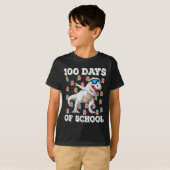 100日の学校Tレックスダビング子供たち100th D Tシャツ (正面フル)