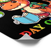 100日の学校Tレックス恐竜先生少年 ポスター (角)