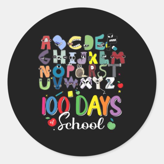 100日の学歴Abcの学費 ラウンドシール (正面)