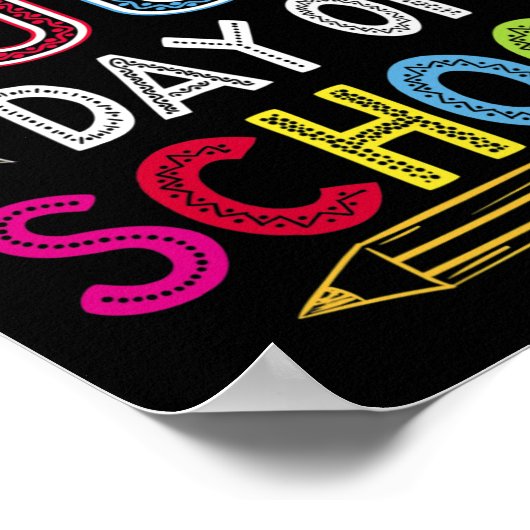 100日の学生のための学校子供の贈り物 ポスター (角)