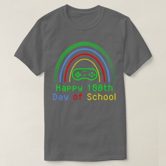 100日の学生先生子供へ学校 Tシャツ (デザイン正面)