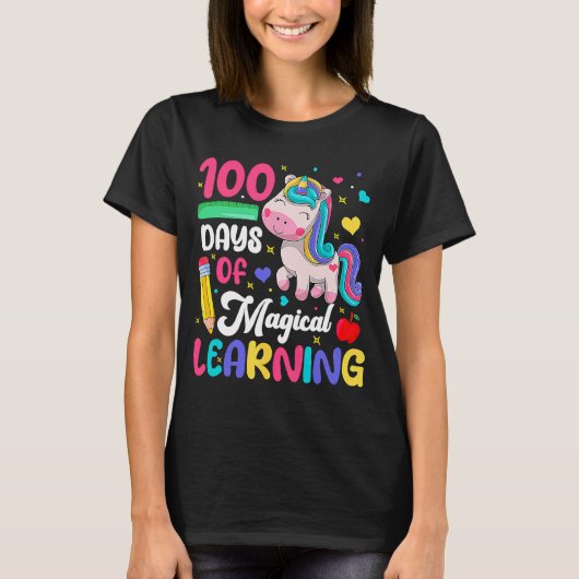 100日の学魔法の学校Uの100日目 Tシャツ (正面)