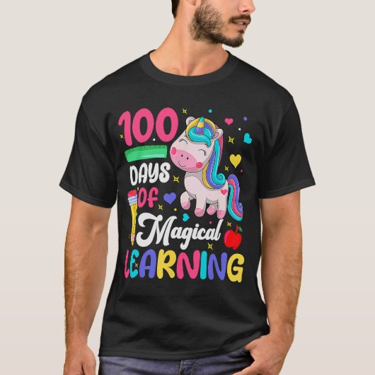 100日の学魔法の学校Uの100日目 Tシャツ (正面)