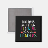100日の将来のリ教えーダーのおもしろい100日 マグネット (正面/裏面)