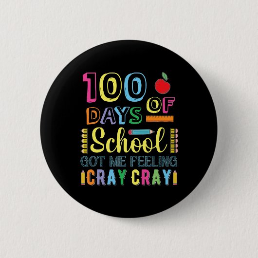 100日の得私の感じCrayおもしろい 缶バッジ (正面)