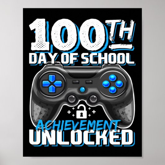 100日の成績アンロックのビデオゲーム ポスター (正面)
