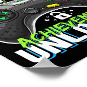 100日の成績アンロックのビデオゲーム ポスター (角)