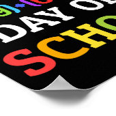 100日の数式を持つ学校の100日目 ポスター (角)