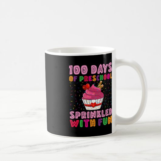 100日の未就学児のおもしろいカップケーキG コーヒーマグカップ (右)
