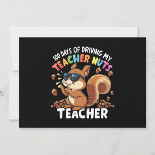 100日の私の先生のクルミのリス100th 招待状