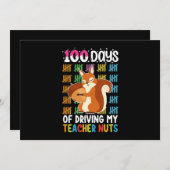 100日の私の先生のクルミのリス 招待状 (正面/裏面)