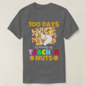 100日の私の先生のナッツおもしろいを1つのhund tシャツ (デザイン正面)