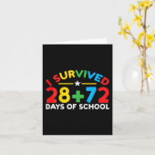 100日の第一校生き延び28 + 72日 カード (黄色い花)