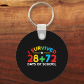 100日の第一校生き延び28 + 72日 キーホルダー (正面)