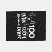 100日の羊毛の子犬かわいい犬ハッピー100 D フリースブランケット (正面(横))