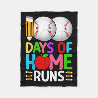 100日の走ホーム野球100日目 フリースブランケット