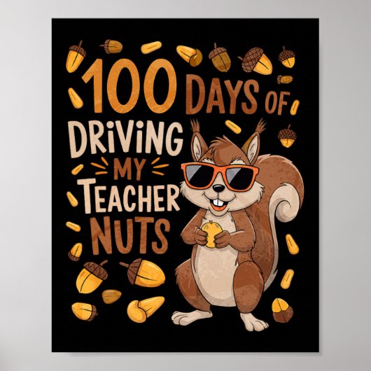 100日の運転の私の先生ナット踊りスクウェア ポスター (正面)