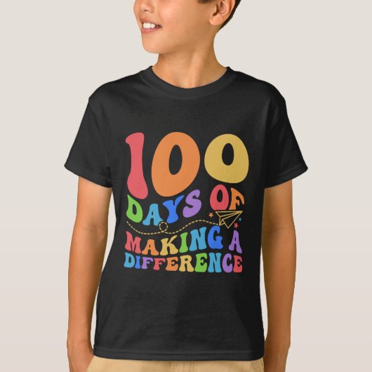 100日の違いを作る100日目のお茶 Tシャツ (正面)