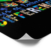 100日の違いを受け入れる自閉症100日目 ポスター (角)