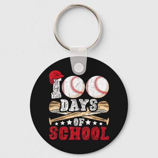 100日の野球少年キッズ先生 キーホルダー (正面)