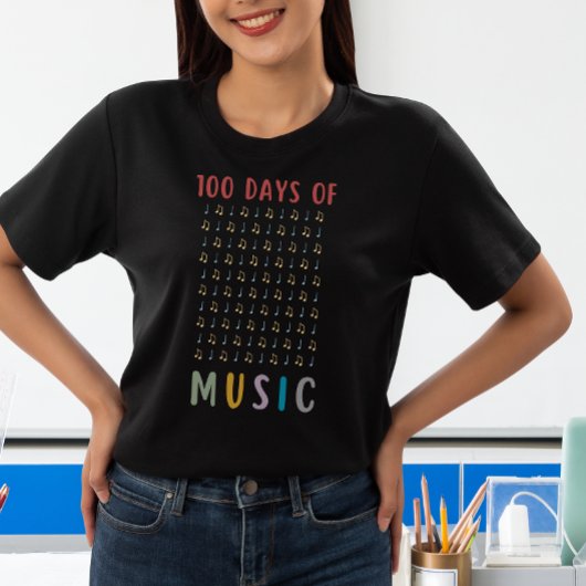 100日の音楽ノート第100学期先生 Tシャツ