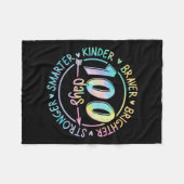 100日の頭が切れるより明るい フリースブランケット (正面(横))