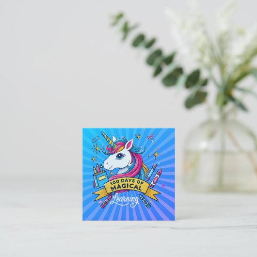 100日の魔法のかわいい学ユニコーン エンクロージャーカード (スタンド正面)