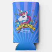 100日の魔法のかわいい学ユニコーン スリム缶クーラー (裏面)