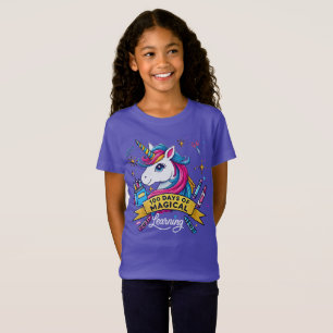 100日の魔法のかわいい学ユニコーン Tシャツ