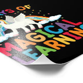 100日の魔法の学学校ユニコーン女の子 フォトプリント            (角)